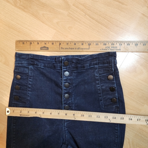 J Brand Natasha Sky High Skinny Jeans Stretch Denim Size 29 Bluebird Darkwash - Picture 8 of 16